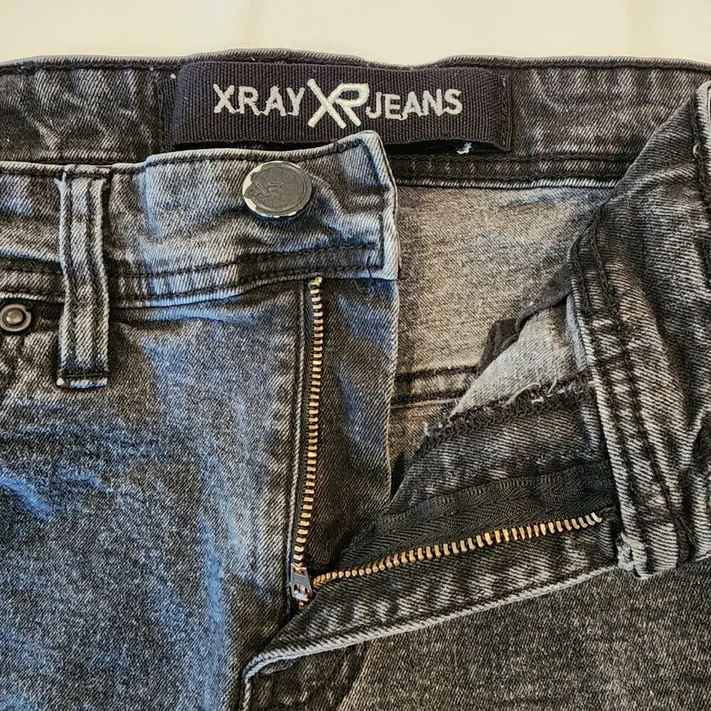 XRAY Jeans Mens 34x32 Black Straight Leg Denim Mid Rise 5 Pocket Streetwear